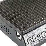 Enazon 8 Dilim Elektrikli Saf Döküm Tost Makinesi  (Döküm 30x23) - Siyah - Sarı