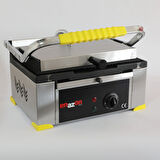 Enazon 12 Dilim Elektrikli Döküm Tost Makinesi  1550 W. - Döküm 35x24 - 11,75 Kg - İnoks - Sarı