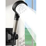 Mucit Home Duş başlığı Siyah  5 Fonksiyonlu Çelik Su Tasarruflu Filtreli Turbo Jet duş Başlığı
