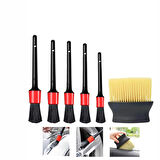 Mucit Home   Araç Oto İç Dış Konsol Torpido Detay Temizlik Fırça Seti 6 Parça