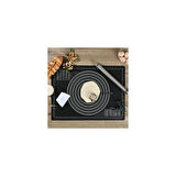 Mucit Home Silikon Çok Amaçlı Geniş Siyah Hamur Matı Hamur Açma Matı