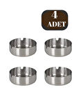 Küllük Metal Küllük Paslanmaz Çelik 4lü Kül Tablası Küllük Seti
