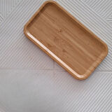 Mucit Home Bambu Dikdörtgen Sunum Ve Servis Tepsisi - Ahşap Tepsi - Yağdanlık Altlığı 1 Adet