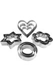 Mucit Home 12 Parça Metal Kurabiye Kalıbı Çelik 