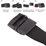 Outdoor Stretch Kemer 4 Cm 115 Cm Siyah