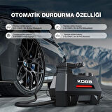 KOBB KB180 12Volt 150 PSI Ayarlanabilir Dijital Basınç Göstergeli Lastik Şişirme Pompası