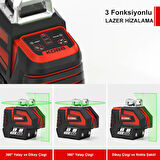 KOBB KBL32GTP Profesyonel Li-ion Yatay 360° ve Dikey Otomatik Hizalamalı Yeşil Nokta Şakül ve Çapraz Çizgi Lazer+Tripod