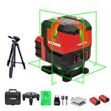 KOBB KBL41GTP 30M 4x90⁰/1x360⁰ Otomatik Hizalamalı Li-ion Çift Akü Profesyonel Yeşil Çizgi Lazer Distomat + Tripod