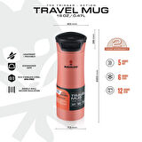 MADMUGS TM-TA-004 Travel Mug Termos Bardak 0,47lt-Turuncu