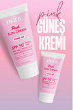 Pembe Güneş Kremi Leke Karşıtı Ve Cilt Tonu Eşitleyen Spf 50