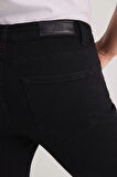 Julia 96 NORMAL BEL SİYAH CROP FLARE JEANS KADIN