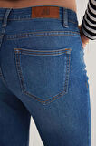 Julia 126 NORMAL BEL MAVİ CROP FLARE JEANS KADIN