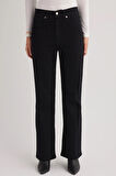 Milan 96 YÜKSEK BEL SİYAH İSPANYOL FLARE BOOTCUT JEANS KADIN