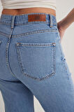 Milan 228 YÜKSEK BEL AÇIK MAVİ İSPANYOL FLARE BOOTCUT JEANS KADIN