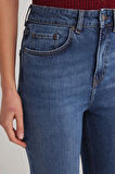 Milan 298 YÜKSEK BEL MAVİ İSPANYOL FLARE BOOTCUT JEANS KADIN