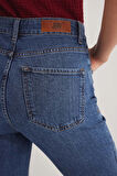 Milan 298 YÜKSEK BEL MAVİ İSPANYOL FLARE BOOTCUT JEANS KADIN