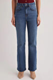 Milan 298 YÜKSEK BEL MAVİ İSPANYOL FLARE BOOTCUT JEANS KADIN