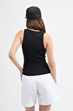 Cuello 82004 Dar Kesim Siyah Kadın U Yaka Basic Atlet