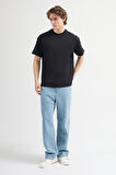 Ricardo 84002 Oversize Siyah Erkek Basic T-Shirt