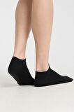 Likralı Pamuklu 7'li Penye Erkek Siyah Patik Çorap