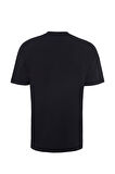 Antonio 84003 Oversize Baskılı Siyah Erkek Basic T-Shirt