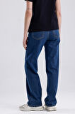 Lopez 249 Normal Bel Koyu Mavi Comfort Straight Jeans Kadın