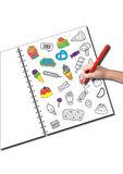 500+ Çocuk Sticker Boyama Kitabı 6’lı Keçeli Kalem Hediyeli Eğitici Etkinlik Kitabı