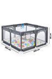 Playard Maxi Güvenli Bebek Ve Çocuk Oyun Alanı Oyun Parkı 150x150cm Oyun Matı Ve Topları
