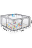 Playard Maxi Güvenli Bebek Ve Çocuk Oyun Alanı Oyun Parkı 150x150cm Oyun Matı Ve Topları