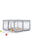 Playard Maxi Güvenli Bebek Ve Çocuk Oyun Alanı Oyun Parkı 150x150cm Oyun Matı Ve Topları