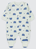 Civil Baby Erkek Bebek Patiksiz Tulum 1-6 Ay Ekru