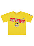 Süperman Erkek Çocuk Tişört 6-9 Yaş Sarı