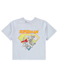Süperman Erkek Çocuk Tişört 2-5 Yaş Beyaz