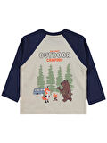 Civil Boys Outdoor Campıng Baskılı 2-5 Yaş Sweatshirt - Bej2-3 Yaş