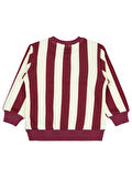 Civil Boys Çizgili Yıldız Baskılı 2-5 Yaş Sweatshirt - Bordo5-6 Yaş