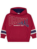 Civil Boys Original Baskılı 6-9 Yaş Sweatshirt - Bordo 9-10 Yaş