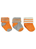 Civil Baby Bebek 3'lü Çorap Set 0-24 Ay Turuncu