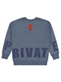 Civil Boys Prıvate Baskılı 10-13 Yaş Sweatshirt - Gri13-14 Yaş