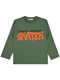 Civil Boys Skater Baskılı 6-9 Yaş Sweatshirt - Haki 8-9 Yaş
