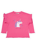 Civil Girls Unicorn Baskılı 2-5 Yaş Takım - Pembe 5-6 Yaş