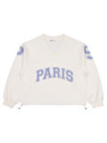 Civil Girls Paris Baskılı 10-13 Yaş Sweatshirt - Ekru 13-14 Yaş