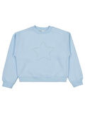 Civil Girls Yıldız Nakışlı 10-13 Yaş Sweatshirt - Mavi 13-14 Yaş