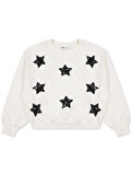 Civil Girls Yıldızlar Nakışlı 10-13 Yaş Sweatshirt - Ekru 13-14 Yaş