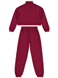 Civil Girls Fermuar Detaylı 10-13 Yaş Eşofman Takımı - Bordo 10-11 Yaş