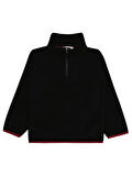 Civil Boys Fermuarlı Armalı Polar 6-9 Yaş Sweatshirt - Siyah 7-8 Yaş
