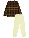 Civil Boys Ekose Empirmeli 6-9 Yaş Pijama Takımı - Kahverengi9-10 Yaş