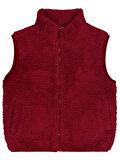Civil Boys Cepli Fermuarlı 2-5 Yaş Yelek - Bordo 5-6 Yaş