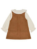 Civil Girls 2-5 Yaş Elbise - Kahverengi 4-5 Yaş