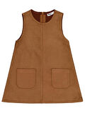 Civil Girls 2-5 Yaş Elbise - Kahverengi 2-3 Yaş