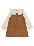 Civil Girls 2-5 Yaş Elbise - Kahverengi 2-3 Yaş